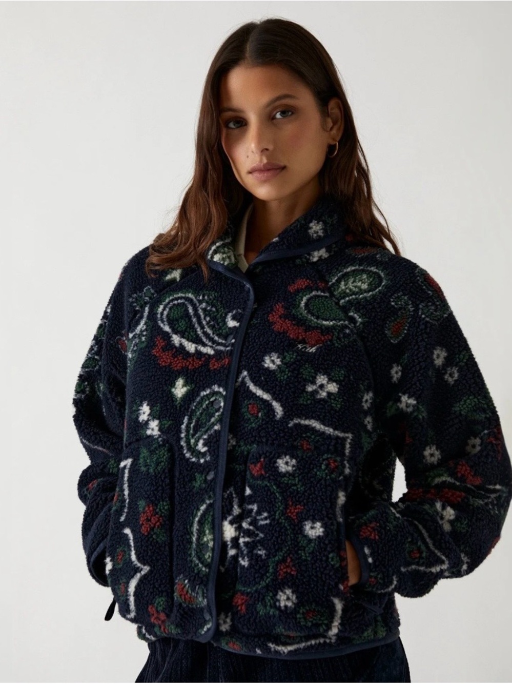 KITH Grayson paisley jacquard sherpa